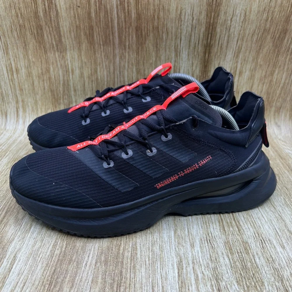 Adidas Fluidflash Men's Size 10.5 Black Solar Red Shoes Sneakers Athletic GY5021